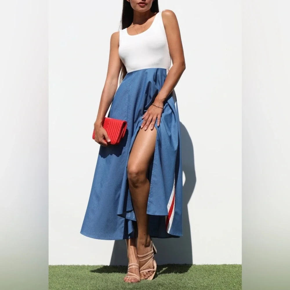 #70 Denim Dreams Midi Dress- Last One - Picture 3 of 6